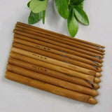 12 Piece Bamboo Crochet Hook Set - Casz's Country Craft's