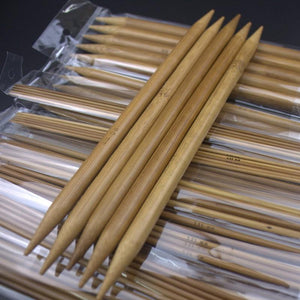 Bamboo 20 cm Long Double Pointed DPNs Knitting Needles Assorted Sizes - Casz's Country Craft's 