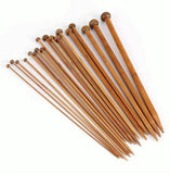 Bamboo 25 cm (L) Single Point Bamboo Knitting Needle Set - Casz's Country Craft's 