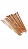Bamboo 25 cm (L) Single Point Bamboo Knitting Needle Set - Casz's Country Craft's 