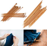 35 cm Long Single Pointed Bamboo Knitting Needle Set - Casz's Country Craft's 