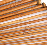 35 cm Long Single Pointed Bamboo Knitting Needle Set - Casz's Country Craft's 