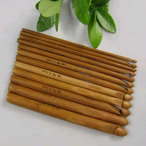 12 Piece Bamboo Crochet Hook Set - Casz's Country Craft's 