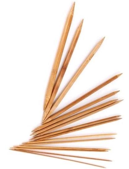 Bamboo 80 Piece Set 20 cm Long Double Pointed Bamboo Knitting Needle Set - Casz's Country Craft's 