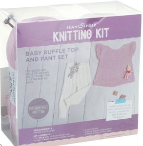 Ruffled Baby Shirt And Pant Set - Knit Kit - Casz's Country Craft's 