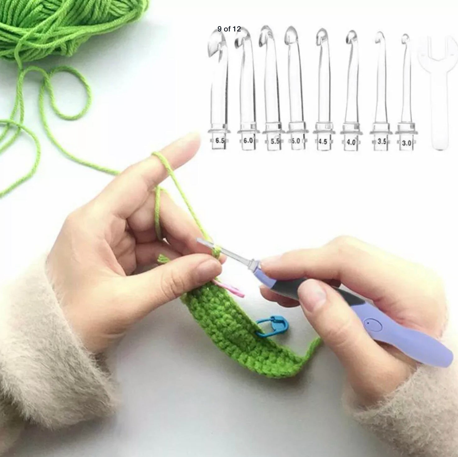 9 in 1 Light Up Crochet Hook LED Set – Casz's Country Craft's