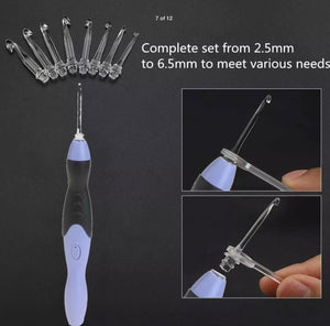 9 in 1 Light Up Crochet Hook LED Set