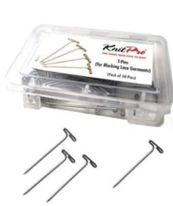 Blocking Accessory Notion, Knit Pro Blocking T-Pins Packet Of 50 T-Pins