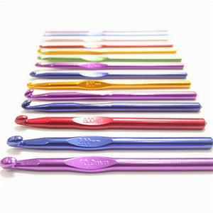 8 pc Colourful Aluminium Crochet Hook Set - Casz's Country Craft's 