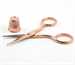 Triumph Rose Gold Stork Embroidery Thimble And Scissor Gift Set - Casz's Country Craft's 